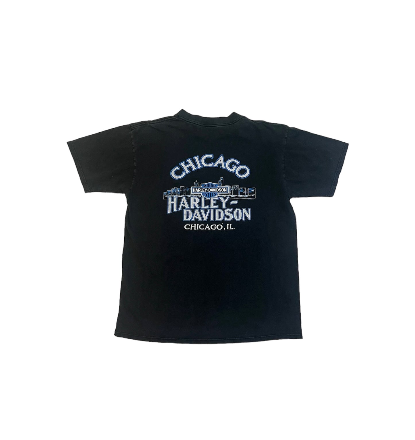 Vintage 90's Harley Davidson Forged For The Future Chicago Illinois Tee (1998)