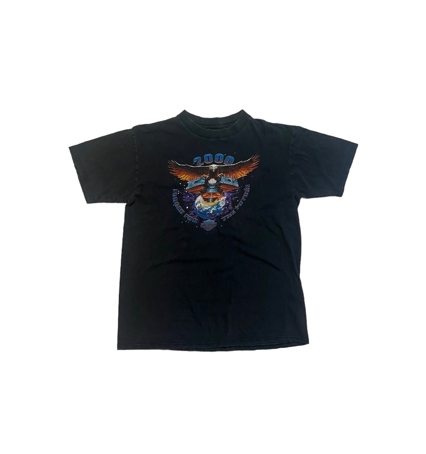 Vintage 90's Harley Davidson Forged For The Future Chicago Illinois Tee (1998)
