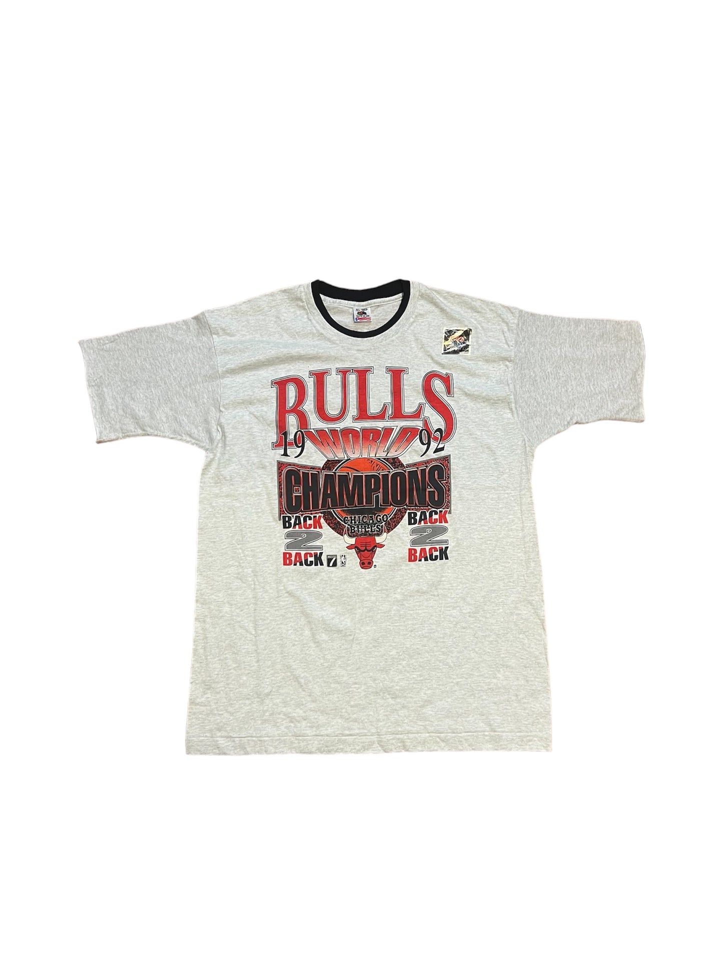 Vintage 90's Chicago Bulls Back To Back World Champs Tee (1992)