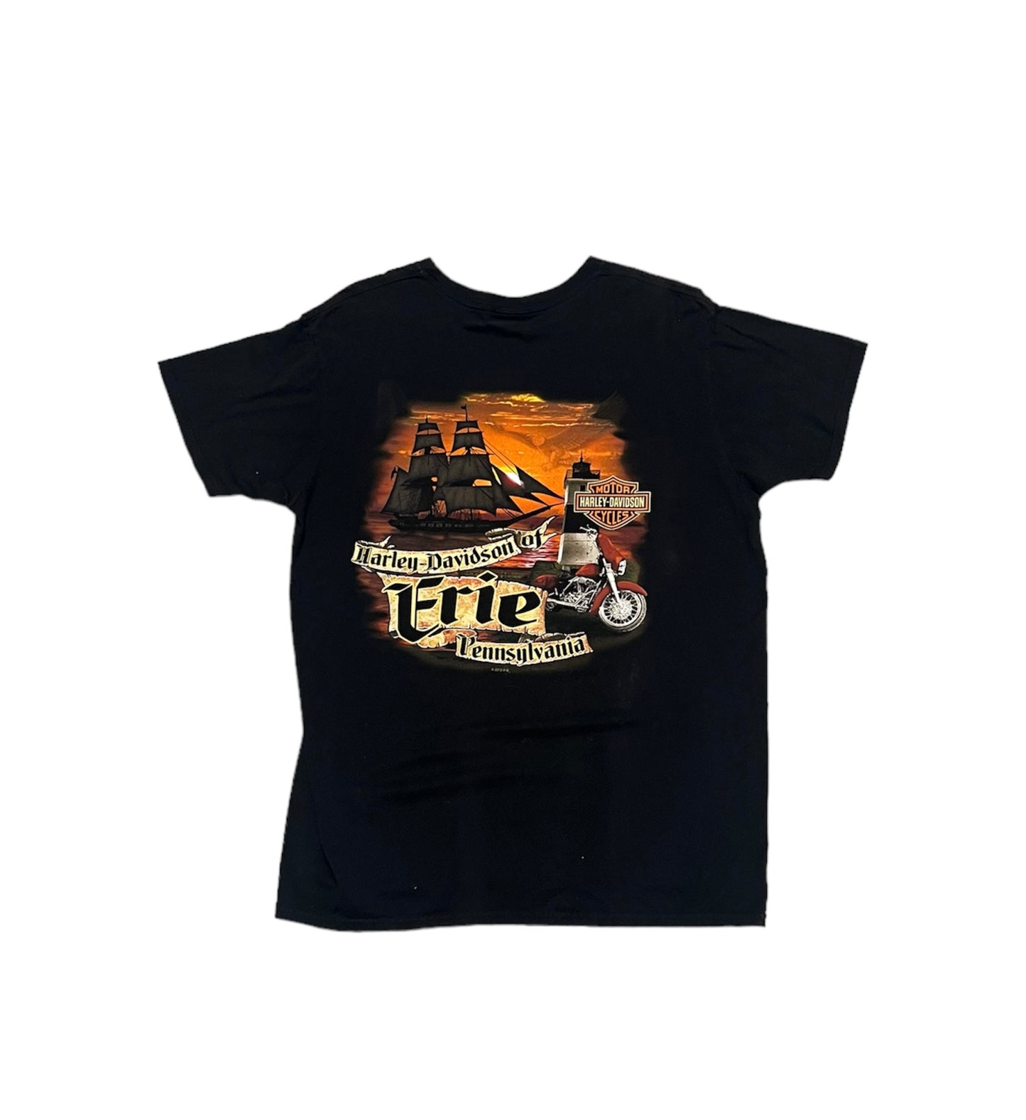 Harley Davidson Erie Pennsylvania Pirate Ship Tee