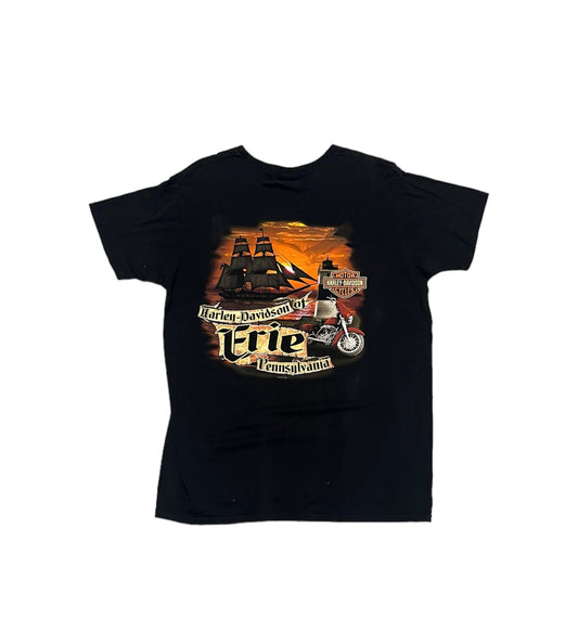 Harley Davidson Erie Pennsylvania Pirate Ship Tee