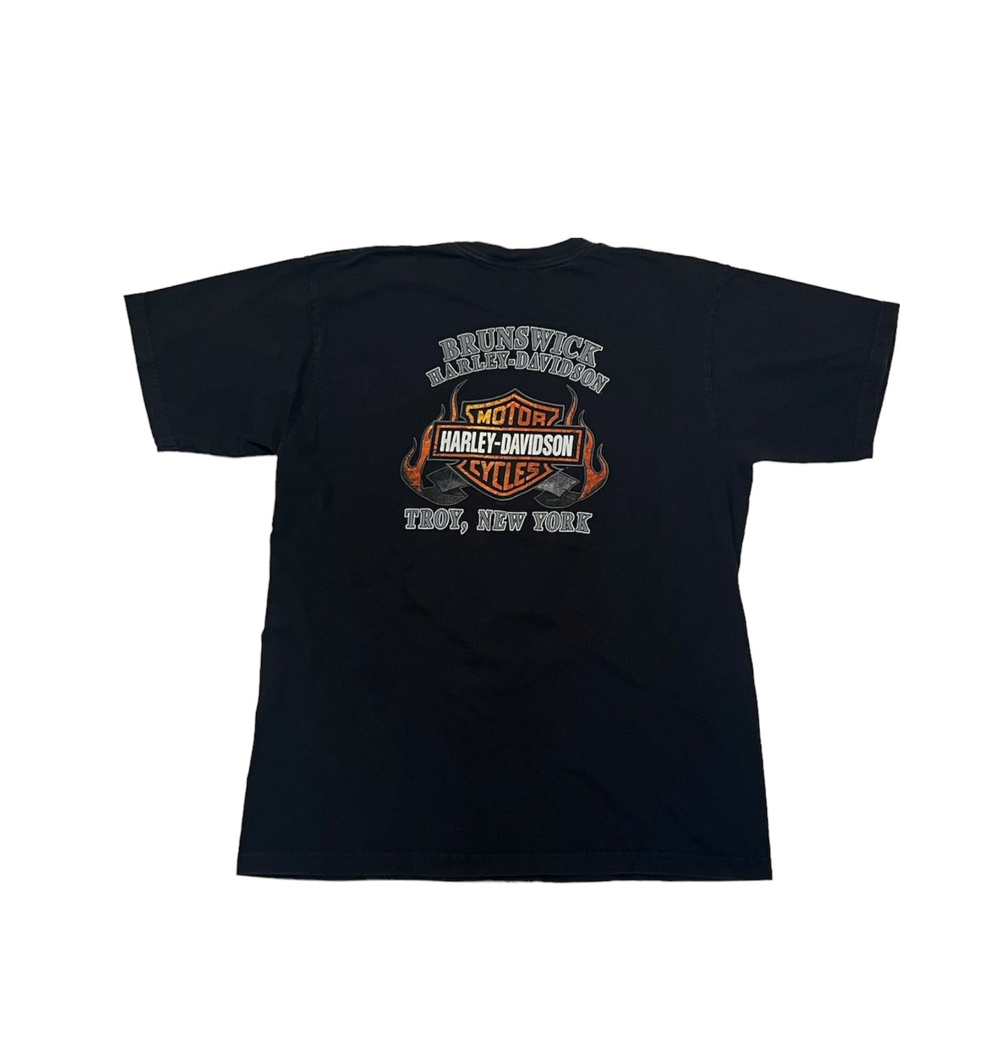 Vintage 00's Harley Davidson Eagle Brunswick Troy New York Tee (2006)