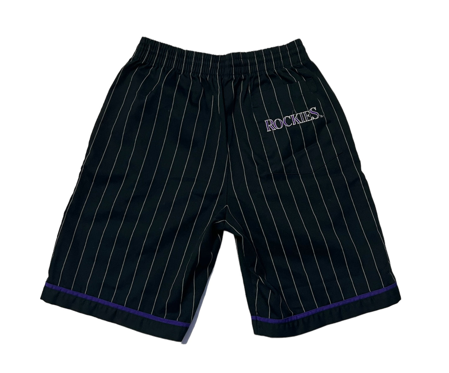 Colorado Rockies STARTER Pinstripe Shorts