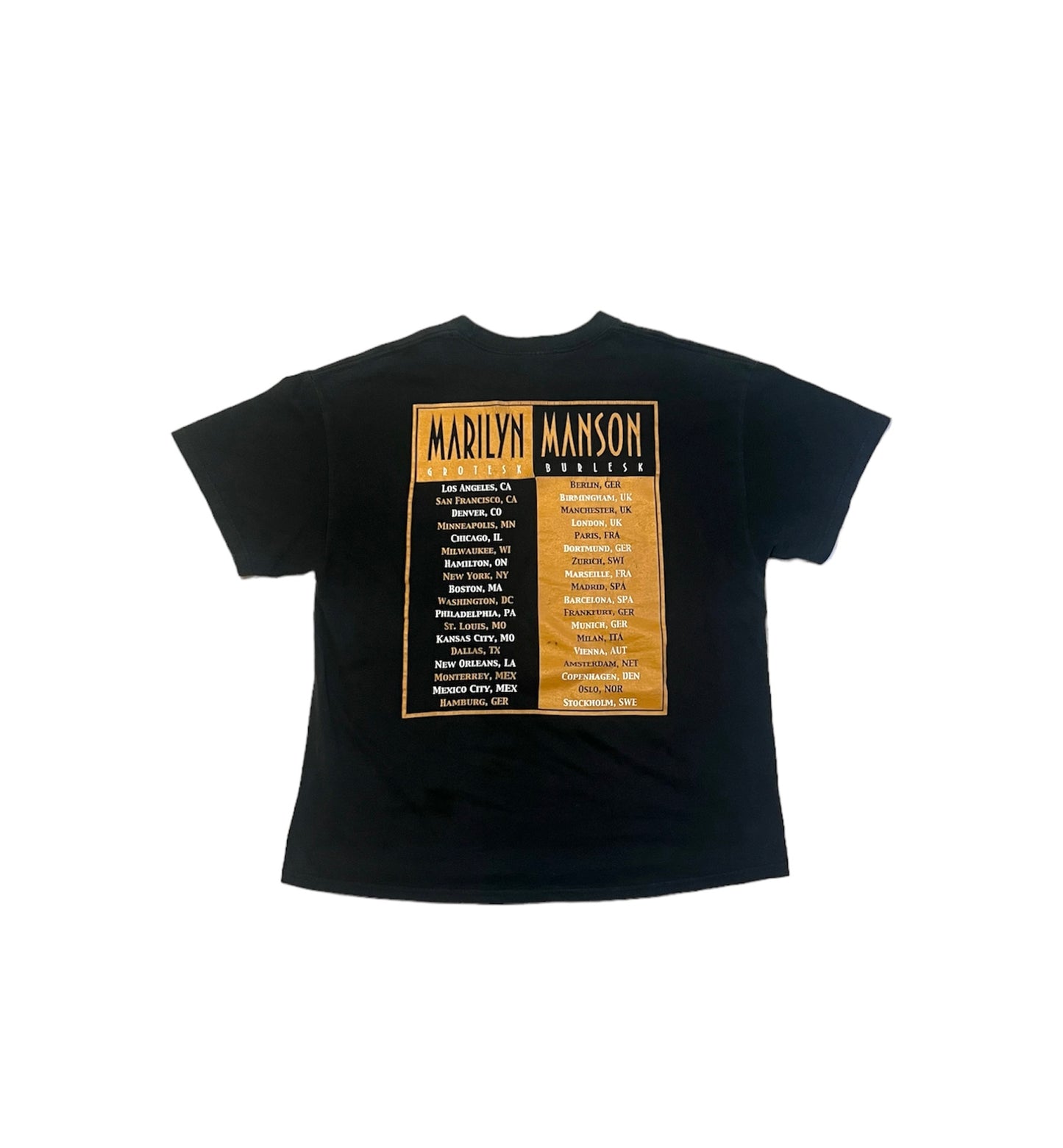 Vintage 00's Marilyn Manson Grotesk Burlesk Tour Tee (2001)