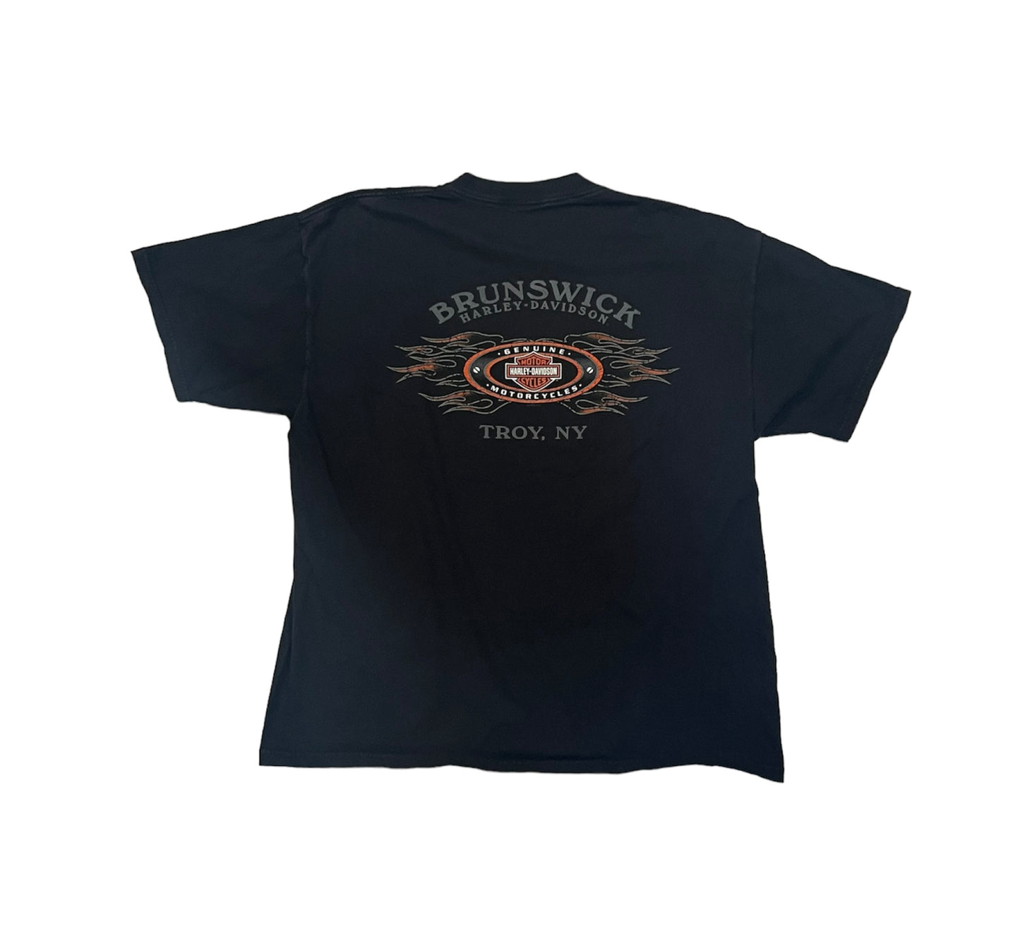 Vintage 00's Harley Davidson Hog Brunswick Troy New York Tee (2008)
