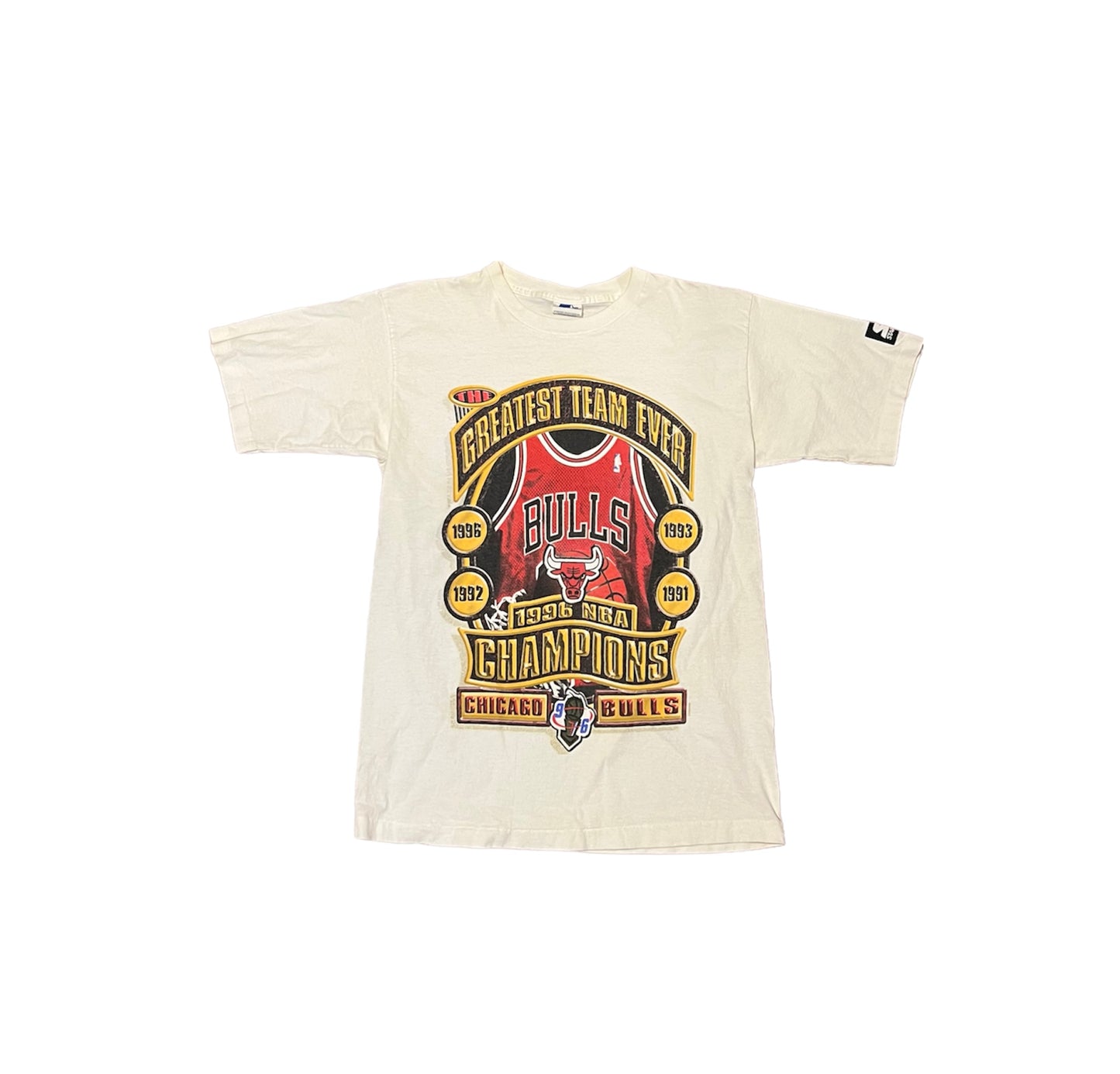 Vintage 90's Chicago Bulls The Greatest Team Ever Champions Tee (1996)