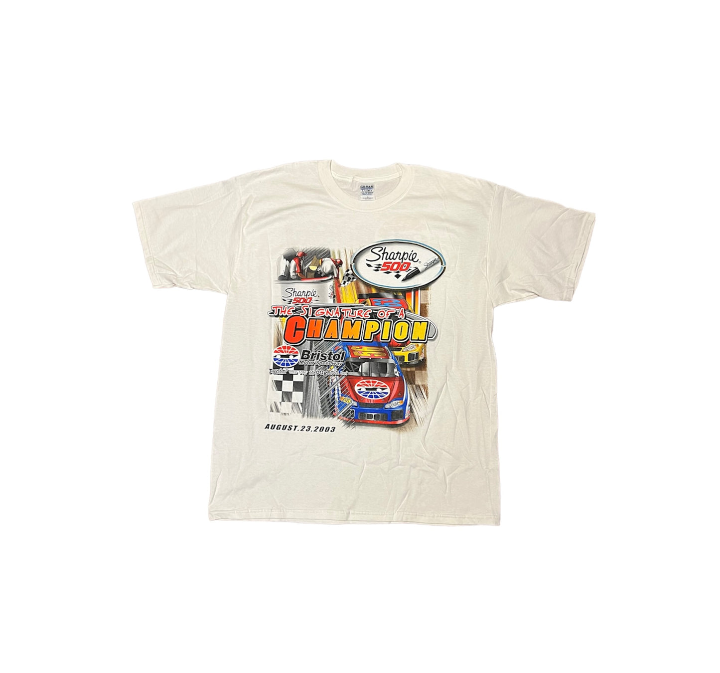 Vintage 00's Bristol Motor Speedway Sharpie 500 NASCAR Tee (2003)