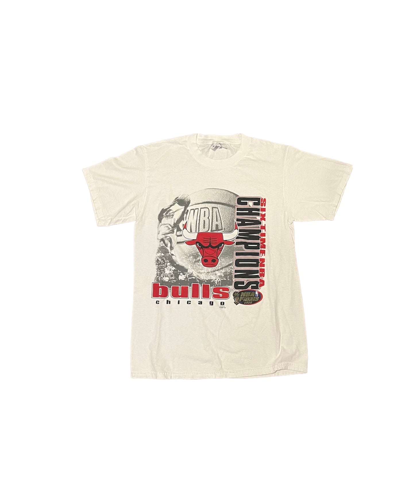 Vintage 90's Chicago Bulls 6 Time NBA Champions Tee (1998)