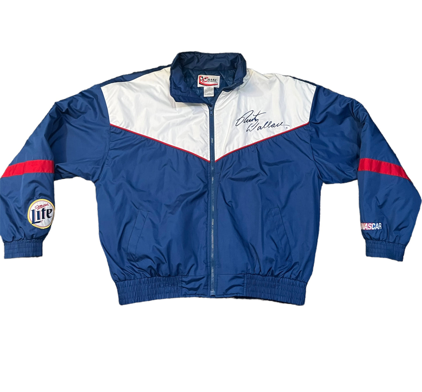 Vintage 90’s Rusty Wallace Miller Lite NASCAR Jacket