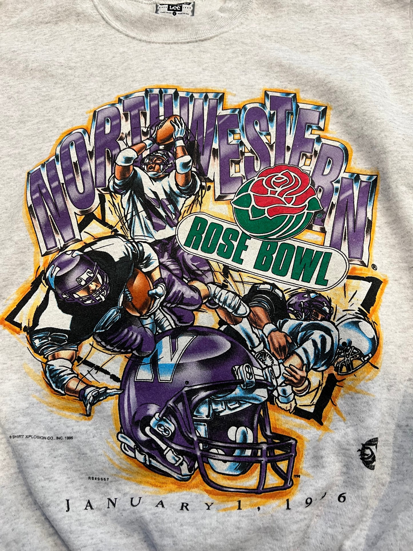 Vintage 90’s Northwestern Wildcats Rose Bowl Crewneck (1996) lo