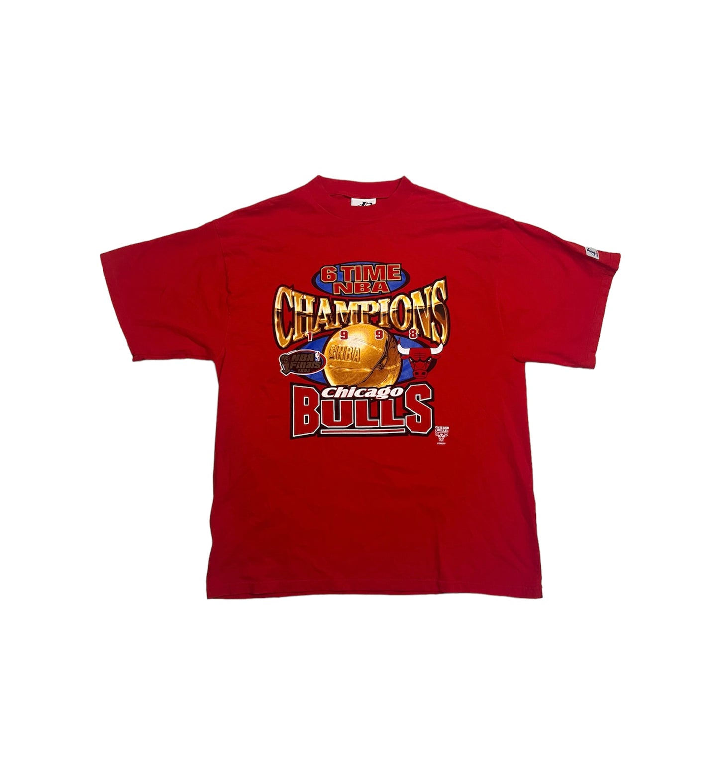 Vintage 90's Chicago Bulls 6 Time NBA Champions Tee (1998)