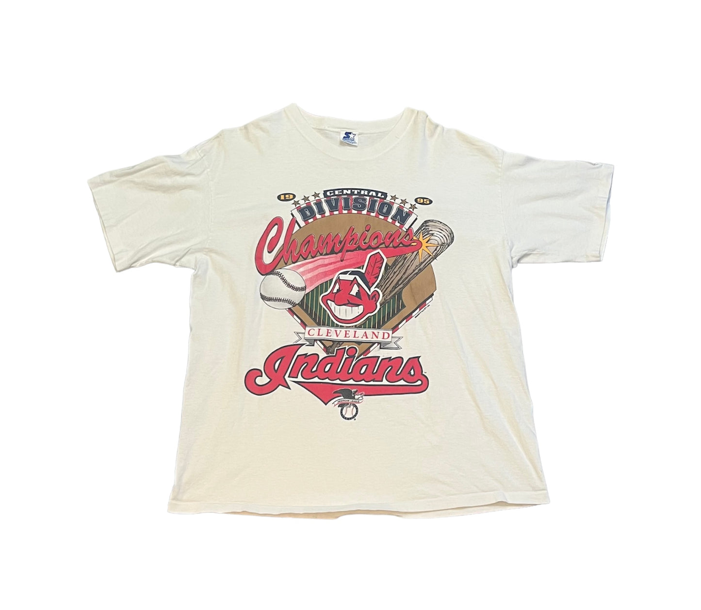 Vintage 90's Cleveland Indians Central Division Champs Tee (1995)