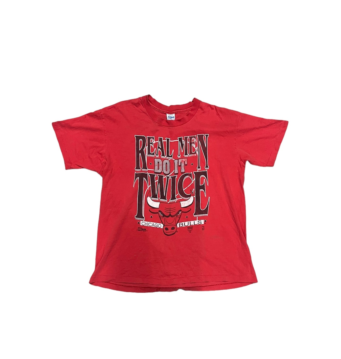 Vintage 90's Chicago Bulls Real Men Do It Twice Tee