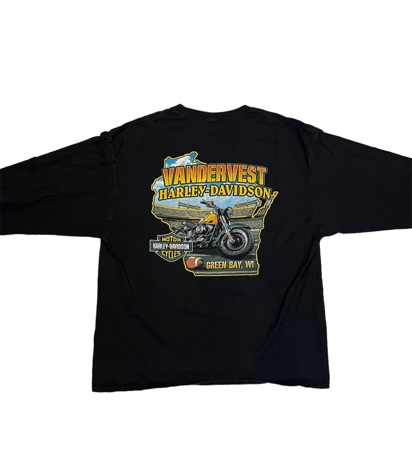 Harley Davidson Vandervest Green Bay Long Sleeve Tee