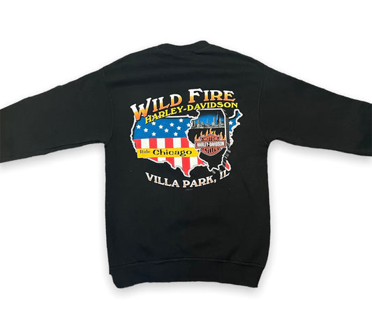 Harley Davidson “Wild Fire” Villa Park Illinois CrewNeck