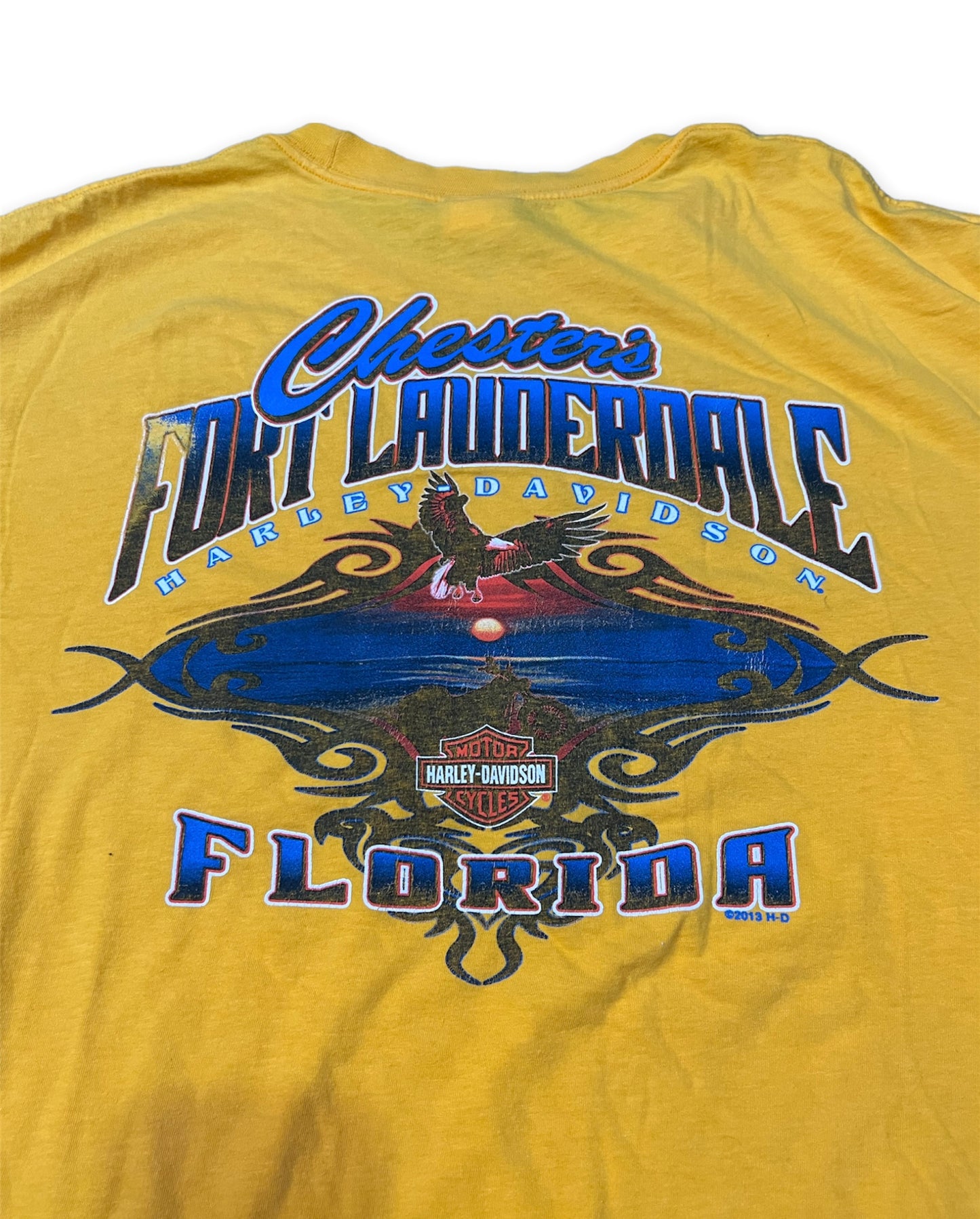 Harley Davidson Chester’s Fort Lauderdale Yellow Graphic Tee