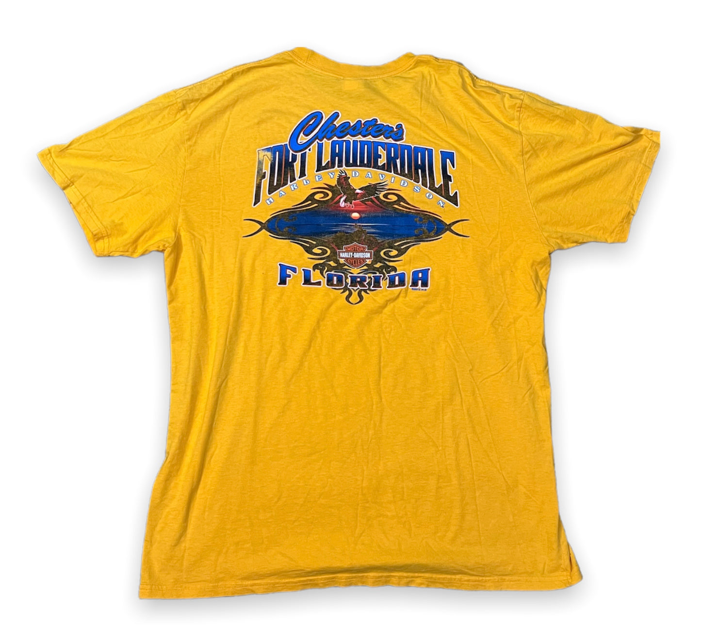 Harley Davidson Chester’s Fort Lauderdale Yellow Graphic Tee