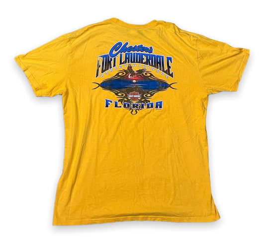 Harley Davidson Chester’s Fort Lauderdale Yellow Graphic Tee