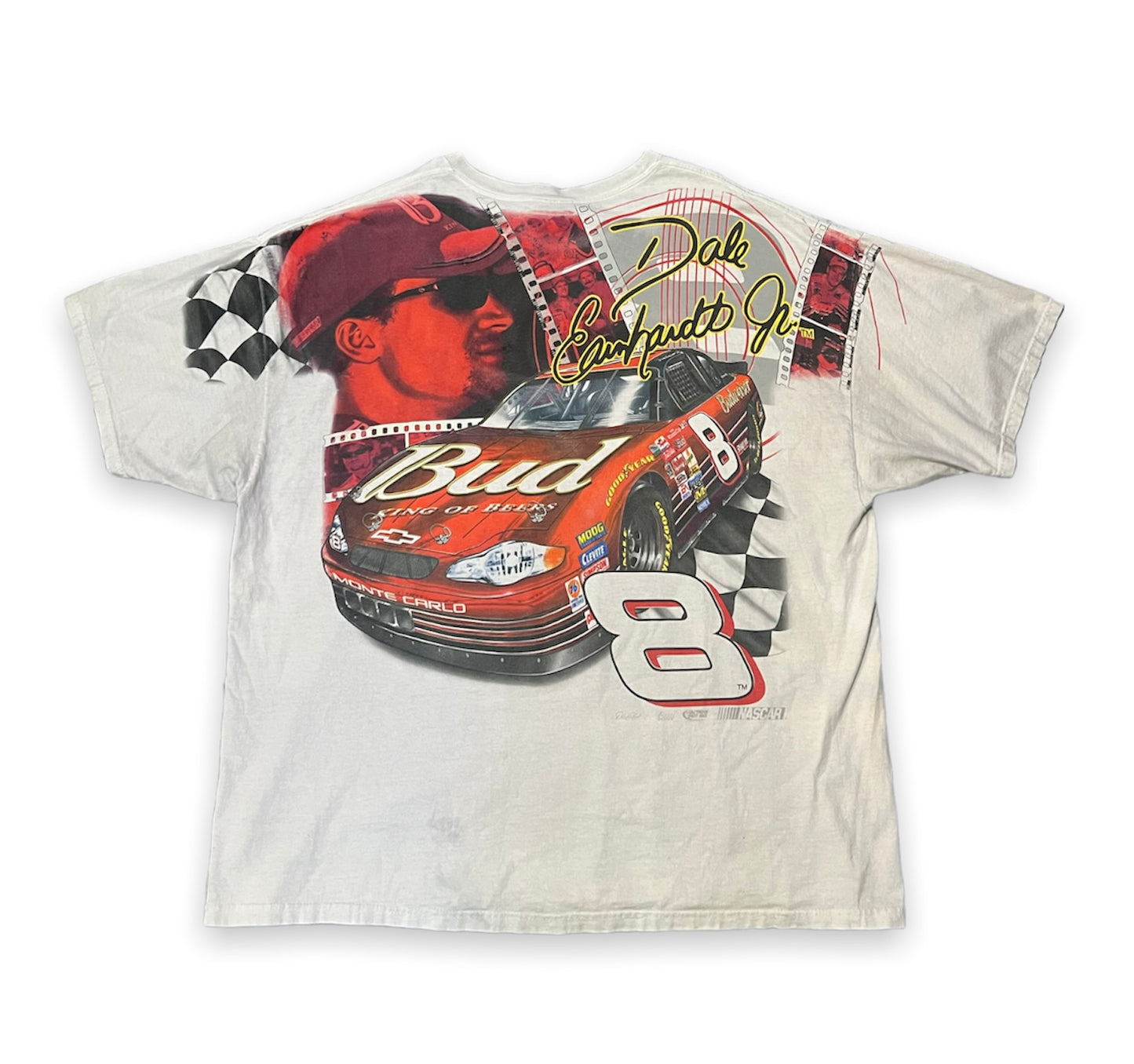 Dale Earnhardt Jr Budweiser “Red Hot” NASCAR All Over Print Tee