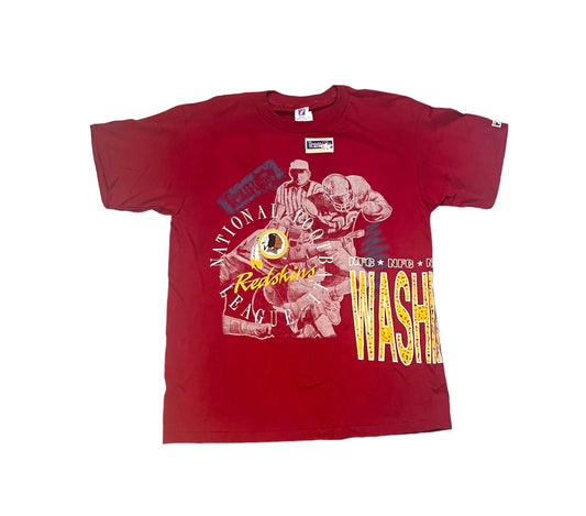 Vintage 90's Washington Redskins All Over Print Tee (1991)