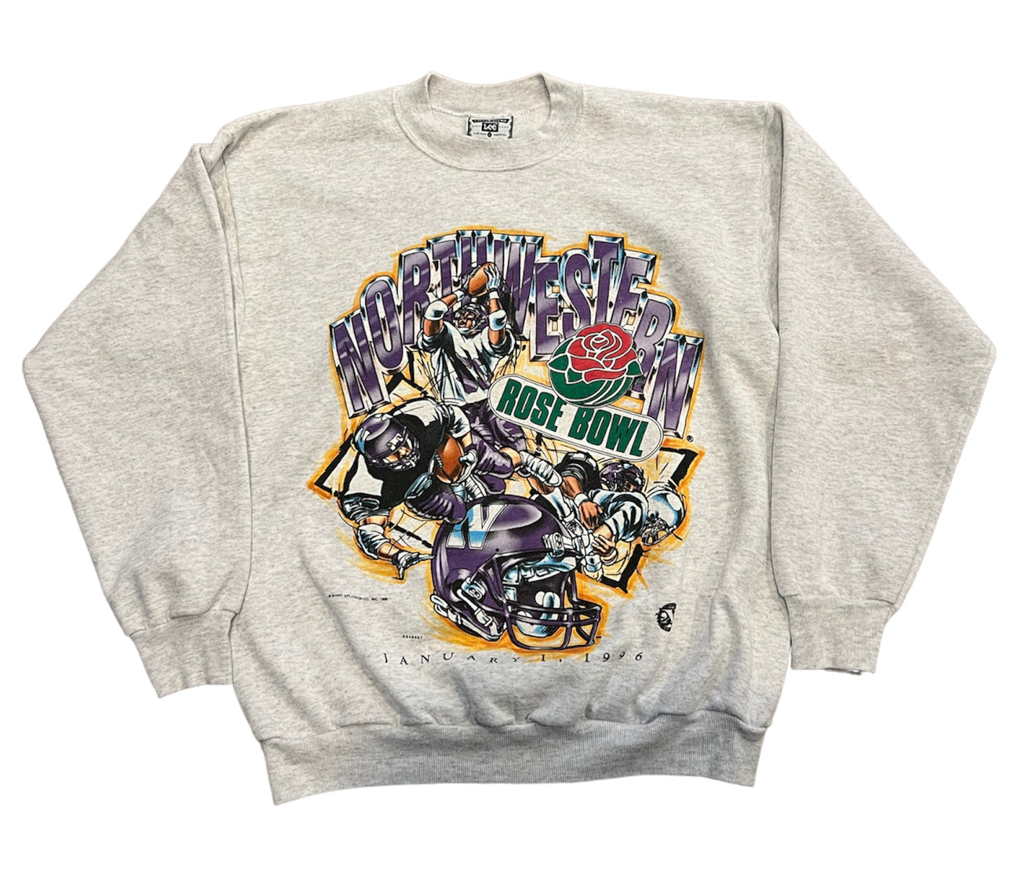 Vintage 90’s Northwestern Wildcats Rose Bowl Crewneck (1996) lo